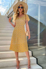 Load image into Gallery viewer, Ditsy Floral Split Flutter Sleeve Dress