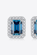 Load image into Gallery viewer, 2 Carat Moissanite Stud Earrings in Indigo