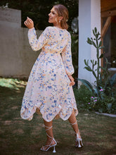 Load image into Gallery viewer, Floral V-Neck Ruffled Dress
