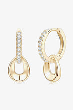 Load image into Gallery viewer, 925 Sterling Silver Moissanite Double Hoop Earrings