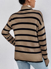 Load image into Gallery viewer, Striped Turtleneck Long Sleeve Sweater