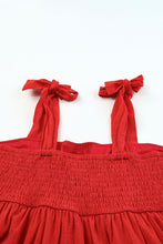 Load image into Gallery viewer, Embroidered Tie-Shoulder Babydoll Tank