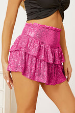 Load image into Gallery viewer, Sequin Layered Mini Skirt