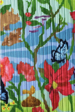 Load image into Gallery viewer, Floral Accordion Pleated Shirt and Midi Skirt Set with Pockets