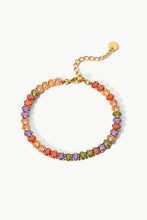 Load image into Gallery viewer, 18K Gold Plated Multicolored Zircon Bracelet