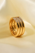 Load image into Gallery viewer, Triple-Layered Rhinestone Ring