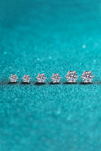 Load image into Gallery viewer, 925 Sterling Silver 6-Prong 2 Carat Moissanite Stud Earrings