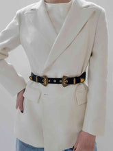 Load image into Gallery viewer, Double Buckle PU Leather Belt