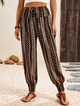 Load image into Gallery viewer, Tied Printed High Waist Pants