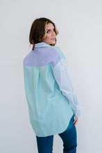 Load image into Gallery viewer, GeeGee Change of Plans Mixed Print Button Down Shirt