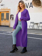 Load image into Gallery viewer, Full Size Collared Open Front Duster Cardigan