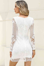Load image into Gallery viewer, Round Neck Long Sleeve Lace Dress