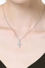 Load image into Gallery viewer, 925 Sterling Silver Cross Moissanite Pendant Necklace