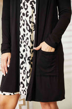 Load image into Gallery viewer, Celeste Full Size Open Front Longline Cardigan with Pockets