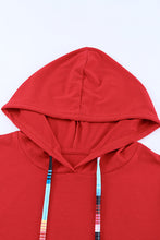 Load image into Gallery viewer, Striped Drawstring Hoodie with Kangaroo Pocket