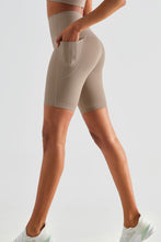 Load image into Gallery viewer, High-Rise Wide Waistband Biker Shorts with Pockets