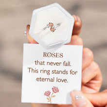 Load image into Gallery viewer, Rose Shape Inlaid Zircon Bypass Ring