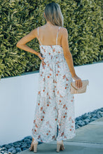 Load image into Gallery viewer, Floral Spaghetti Strap Ruffled Wide Leg Jumpsuit