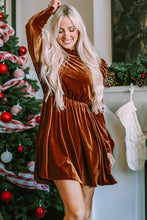Load image into Gallery viewer, Frill Trim Long Sleeve Mini Dress