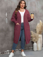 Load image into Gallery viewer, Plus Size Long Sleeve Pocketed Cardigan