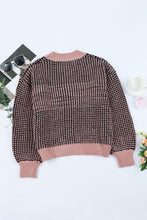 Load image into Gallery viewer, Waffle-Knit Drop Shoulder Button-Down Cardigan