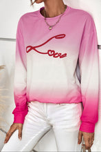 Load image into Gallery viewer, Gradient LOVE Dropped Shoulder Sweatshirt