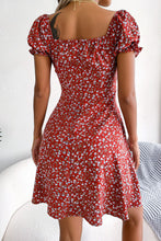Load image into Gallery viewer, Ditsy Floral Drawstring A-Line Dress