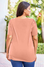 Load image into Gallery viewer, Plus Size Square Neck Puff Sleeve Tee