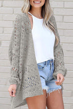 Load image into Gallery viewer, Openwork Open Front Long Sleeve Cardigan
