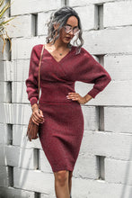 Load image into Gallery viewer, Dolman Sleeve Rib-Knit Top and Skirt Set