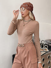 Load image into Gallery viewer, Ribbed Mock Neck Thumbhole Bodysuit