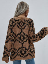 Load image into Gallery viewer, Geometric Print Chunky Knit Sweater