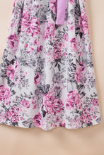 Load image into Gallery viewer, Belted Mixed Print Long Sleeve Dress