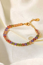 Load image into Gallery viewer, 18K Gold Plated Multicolored Zircon Bracelet