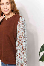 Load image into Gallery viewer, And The Why Full Size Foil Printed Sleeve Top