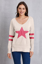 Load image into Gallery viewer, Star Scoop Neck Dropped Shoulder T-Shirt