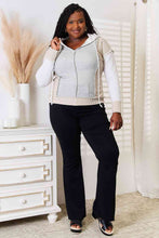 Load image into Gallery viewer, Double Take Color Block Exposed Seam Drawstring Hoodie