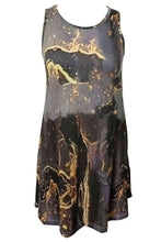 Load image into Gallery viewer, Abstract Print Round Neck Sleeveless Dress with Pockets