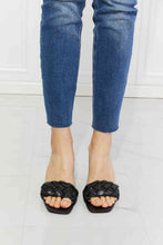 Load image into Gallery viewer, MMShoes Top of the World Braided Block Heel Sandals in Black