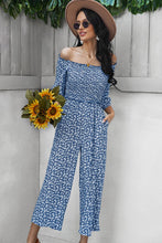 Load image into Gallery viewer, Ditsy Floral Off-Shoulder Wide Leg Jumpsuit