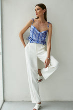 Load image into Gallery viewer, Printed Side Drawstring Tie-Shoulder Cami