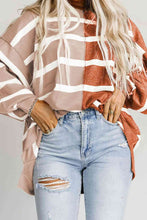 Load image into Gallery viewer, Striped Dropped Shoulder Round Neck Blouse
