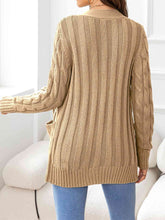 Load image into Gallery viewer, Button Down Cable-Knit Cardigan