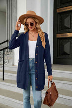 Load image into Gallery viewer, Button Down Longline Cardigan with Pockets
