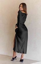 Load image into Gallery viewer, Cowl Neck Long Sleeve Maxi Dress