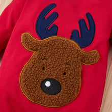 Load image into Gallery viewer, Baby Reindeer Applique Jumpsuit