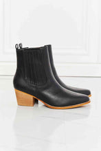 Load image into Gallery viewer, MMShoes Love the Journey Stacked Heel Chelsea Boot in Black