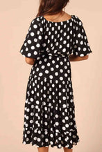 Load image into Gallery viewer, Polka Dot Tie Waist Midi Dress