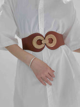 Load image into Gallery viewer, Alloy Buckle Elastic PU Belt