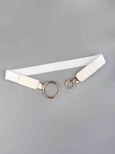 Load image into Gallery viewer, Double Ring Buckle Elastic PU Belt